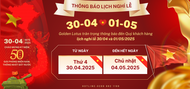 [THÔNG BÁO NGHỈ LỄ 30/4 - 1/5]